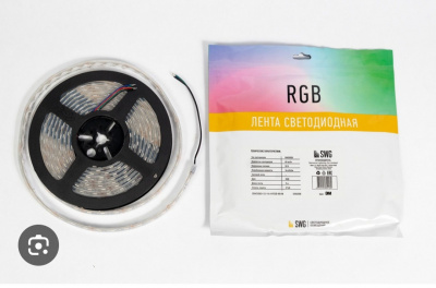 007268 Лента RGB 5050 SWG Standart (14,4 Вт/м, 5м, 60 Led/m, RGB, 12В)