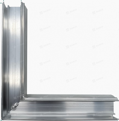 Угол 90° аргон - ПФ 7321 Slim ( LINE SLIM 30 ) АЛ световая линия 30мм БЕЗ ВСТАВКИ Flexy, L=30cм