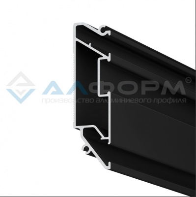 А2 Sigma plus LED ЧЕРНЫЙ нишевой, карнизный с подсветкой профиль АЛ БЕЗ ВСТАВКИ Alteza Алформ, 2.0м 