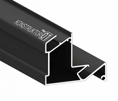 ПФ 7624 (KONSTRUKTOR 01 ) ЧЕРНЫЙ для ниш профиль АЛ Flexy, 2.0м ( P10 )